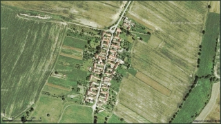 letecký snímek Terezína